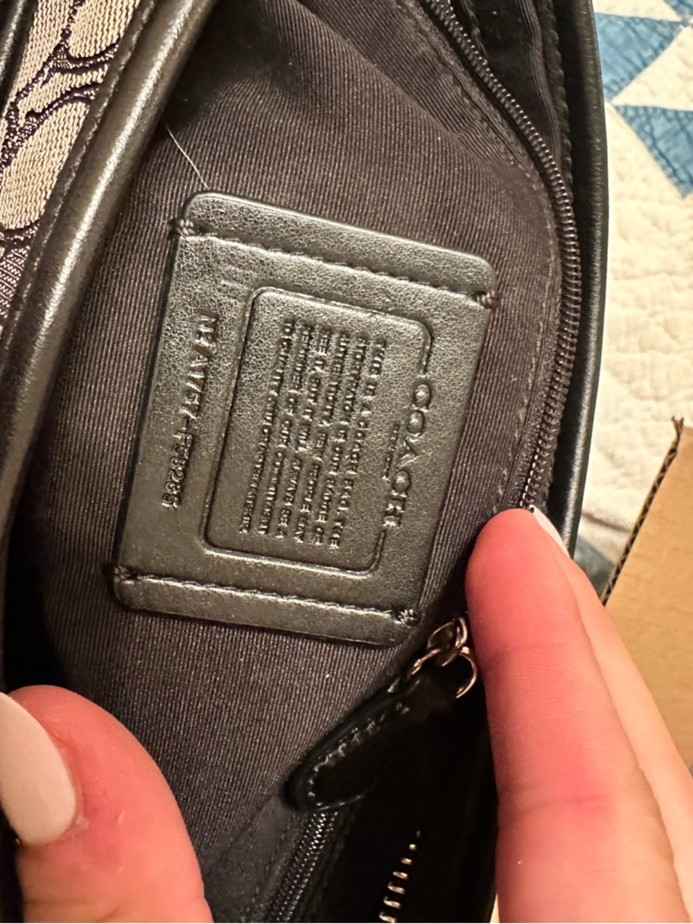 Coach Signature File Crossbody Bag - Black Smoke / Black Canvas F29210 - Picture 4 of 5